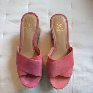 Vince Camuto Pink Wedge Sandals